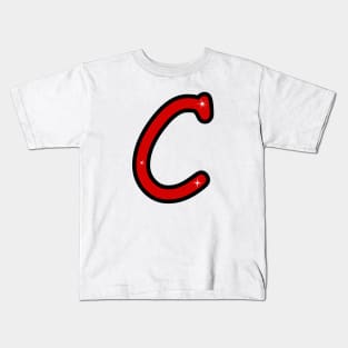 Letter C. Name with letter C. Personalized gift. Abbreviation. Abbreviation. Lettering Kids T-Shirt